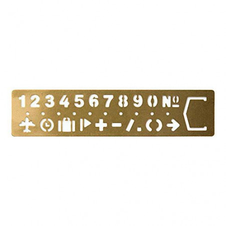 BRASS TEMPLATE BOOKMARK NUMBER