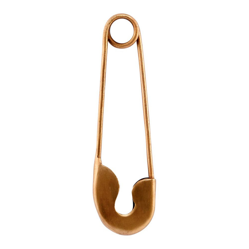 SAFETY PIN BRAZS PLATED