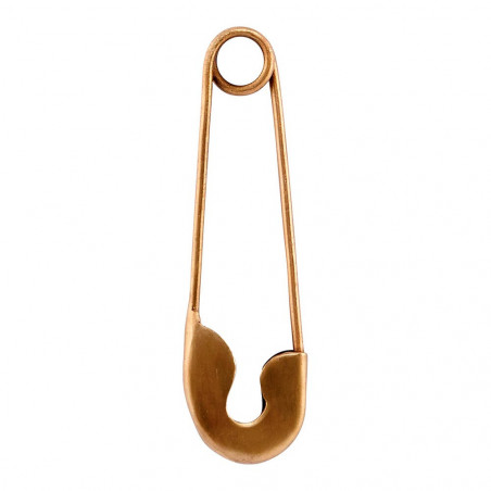 SAFETY PIN BRAZS PLATED