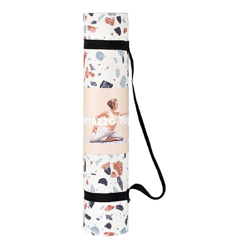 YOGA MAT TERRAZZO WHITE