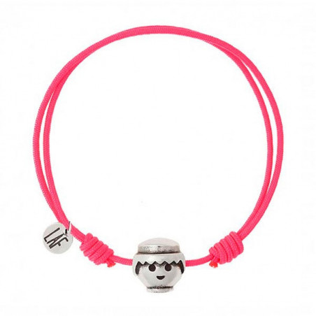 PULSERA PLAYMOBIL CALA AJUSTABLE CORDÓN ROSA L