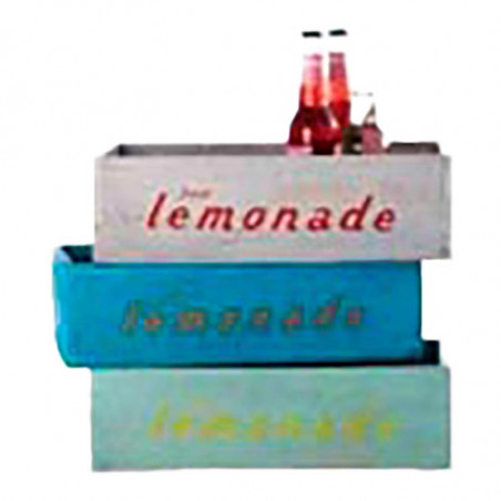 CAJA LIMONADA TURQ,VERD,LILA 40X24X12