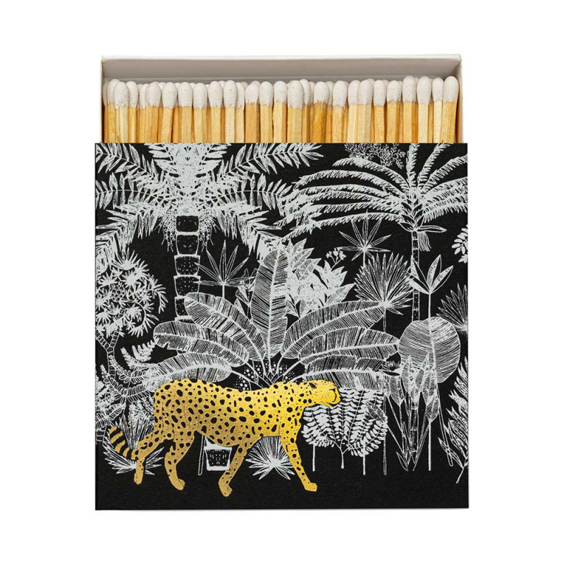 Cheetah In Jungle Match Box Black | Archivist