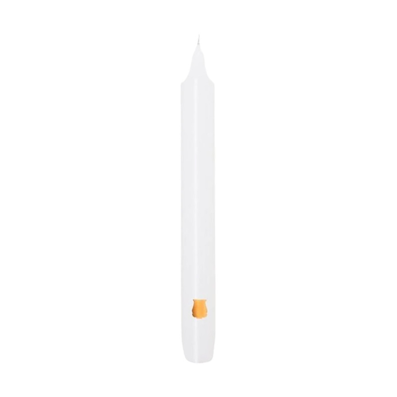WHITE MADELEINE TAPER CANDLE (BOX OF 6)