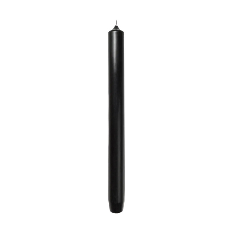 BLACK ROYALE TAPER CANDLE (BOX OF 6)