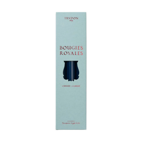 NAVY BLUE ROYALE TAPER CANDLE (BOX OF 6)
