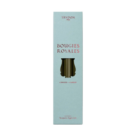 KHAKI ROYALE TAPER CANDLE (BOX OF 6)