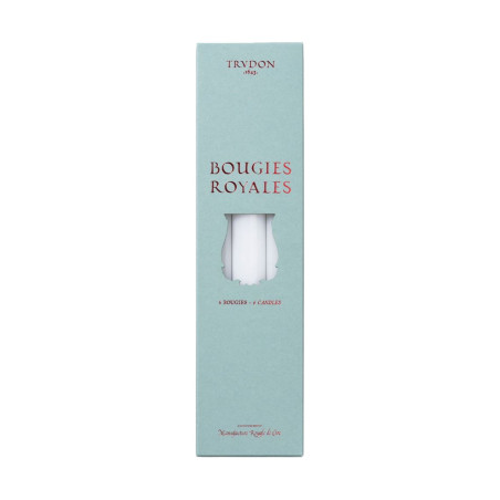 WHITE ROYALE TAPER CANDLE (BOX OF 6)