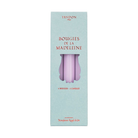 Lilac Madeleine Taper Candle Box Of 6 | Trudon