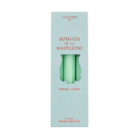 PASTEL GREEN MADELEINE TAPER CANDLE (BOX OF 6)