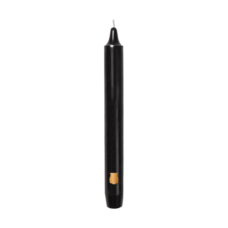 BLACK MADELEINE TAPER CANDLE (BOX OF 6)