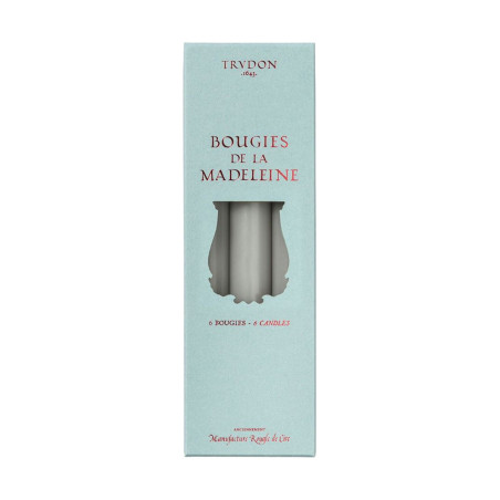 Grey Smoky Madeleine Taper Candle Box Of 6 | Trudon