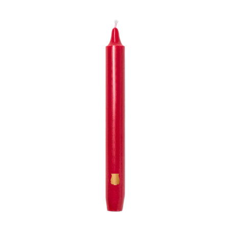 BRIGHT RED MADELEINE TAPER CANDLE (BOX OF 6)