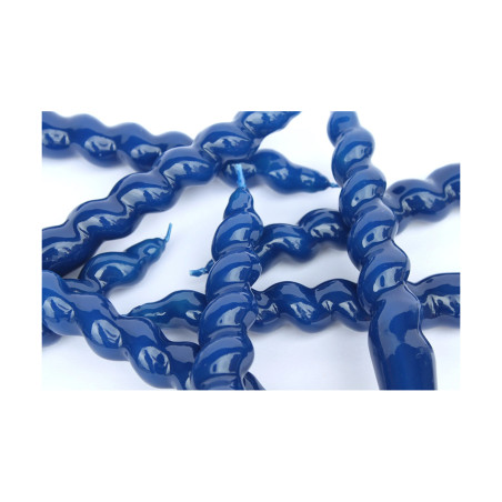 Navy Spiral Taper Candle | MAEGEN
