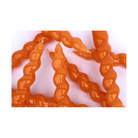 Tangerine Spiral Taper Candle | MAEGEN