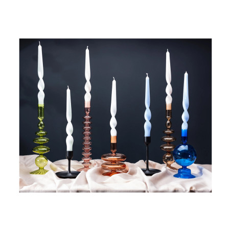 Champagne Taper Holder Coloured Glass | MAEGEN